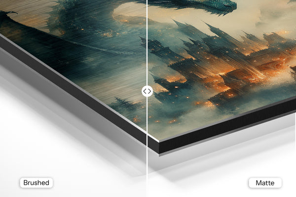 Fiery Dragon Over Castle