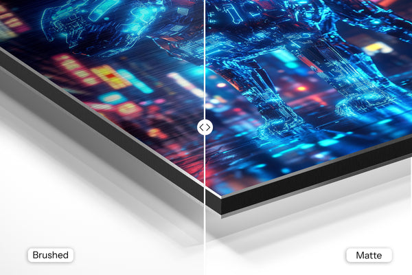 Neon Dog in Cityscape