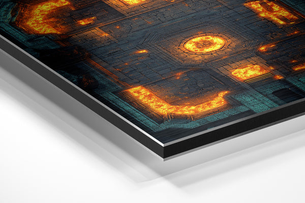 Top View Dungeon Lava