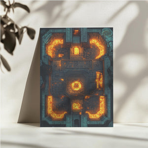 Top View Dungeon Lava