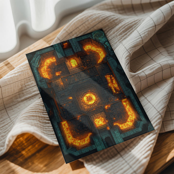 Top View Dungeon Lava