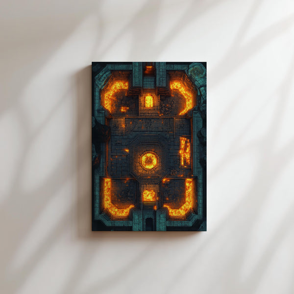 Top View Dungeon Lava