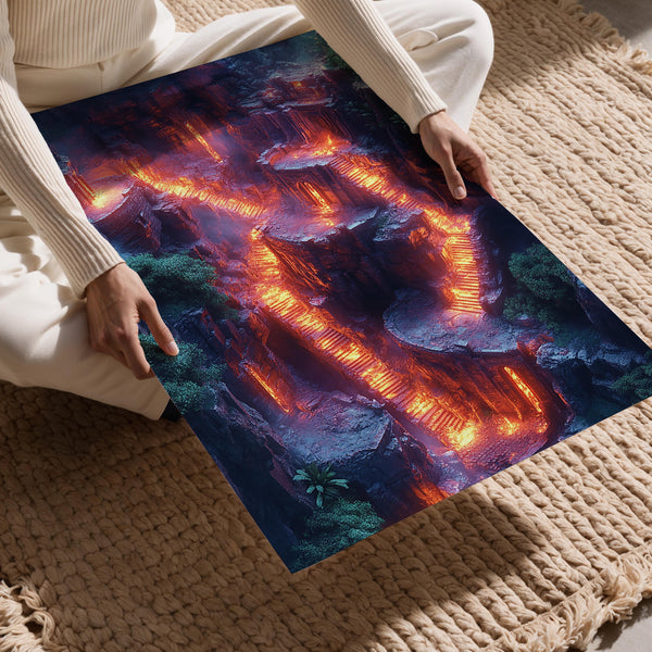 Lava-Lit Ancient Steps