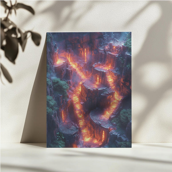 Lava-Lit Ancient Steps