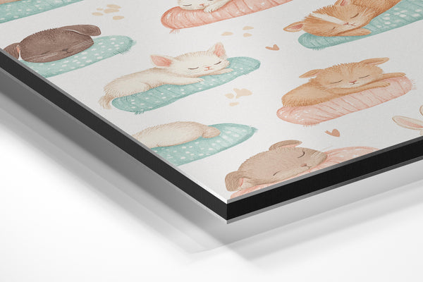 Sleepy Pets on Pillows