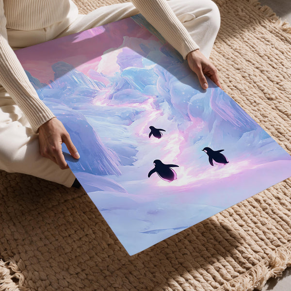 Penguins on Icy Path