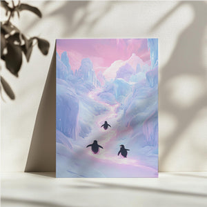 Penguins on Icy Path