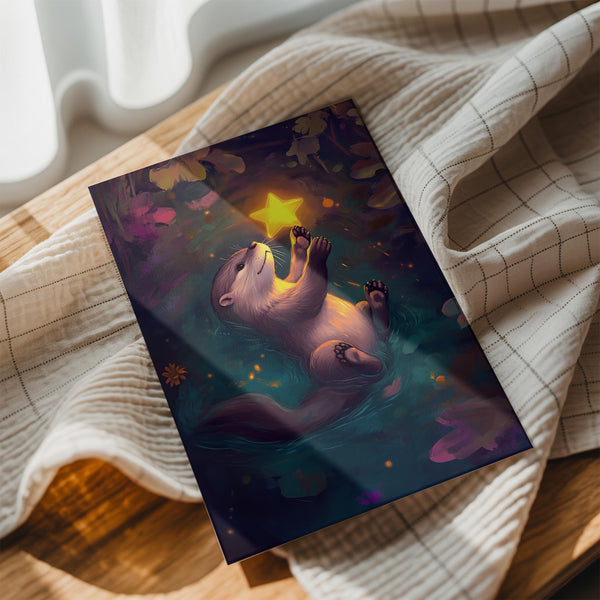 Otter Holding a Star