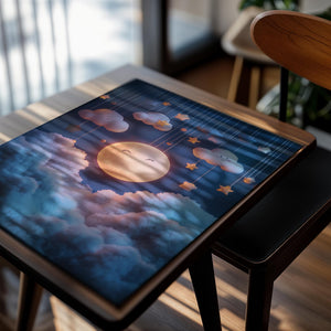 Sleepy Moon and Clouds