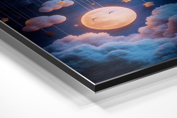 Sleepy Moon and Clouds