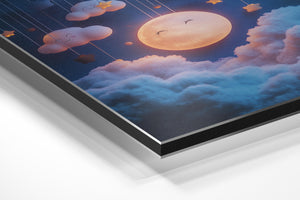 Sleepy Moon and Clouds