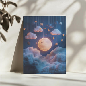 Sleepy Moon and Clouds