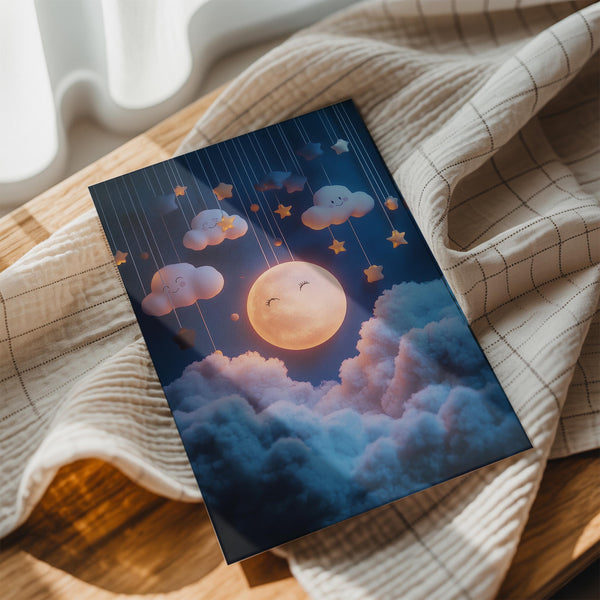 Sleepy Moon and Clouds