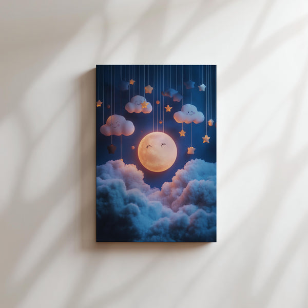 Sleepy Moon and Clouds