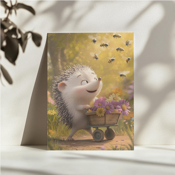 Hedgehog Flower Cart