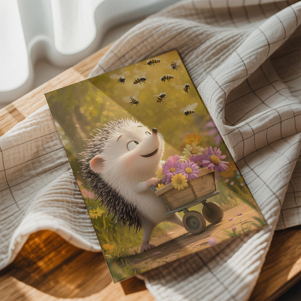 Hedgehog Flower Cart