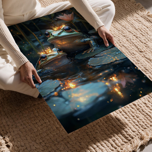 Frogs Crowned in Light