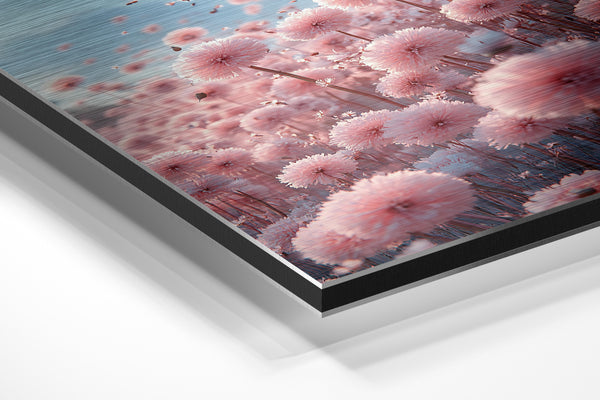 Pink Dandelion Field