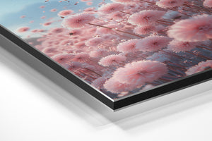 Pink Dandelion Field