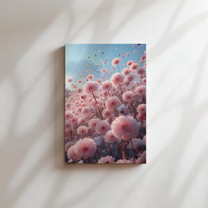 Pink Dandelion Field