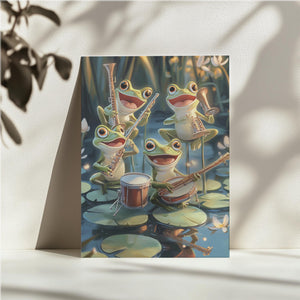 Frog Musician Lilypond