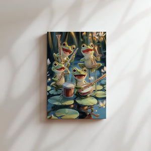 Frog Musician Lilypond