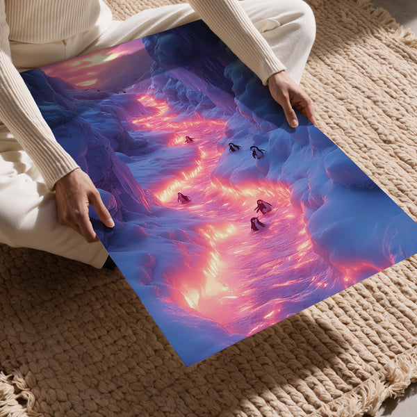 Glowing Ice Penguins