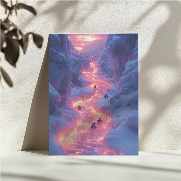 Glowing Ice Penguins