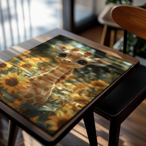 Giraffe Sunflower Field