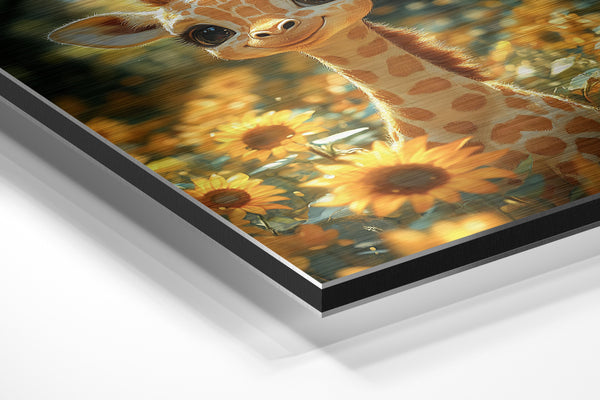 Giraffe Sunflower Field