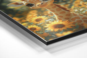 Giraffe Sunflower Field