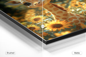 Giraffe Sunflower Field