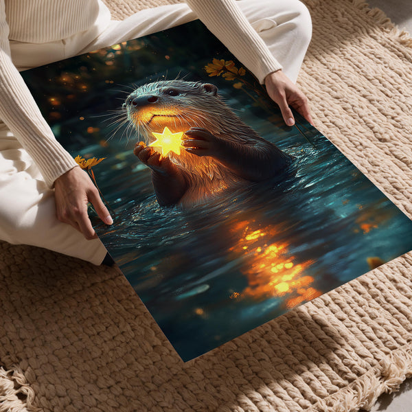 Otter Holding a Star