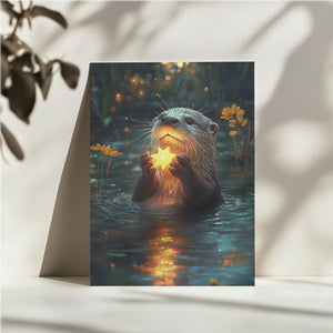 Otter Holding a Star
