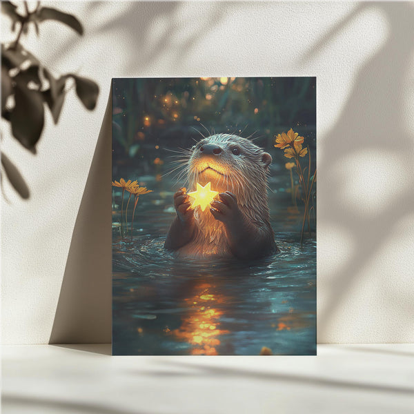 Otter Holding a Star