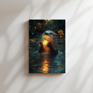 Otter Holding a Star