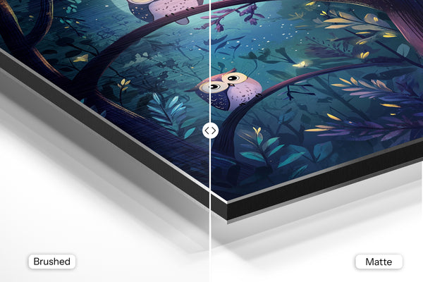 Owls in Moonlit Forest