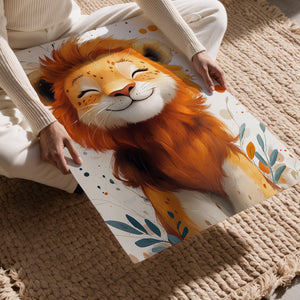 Smiling Lion Portrait