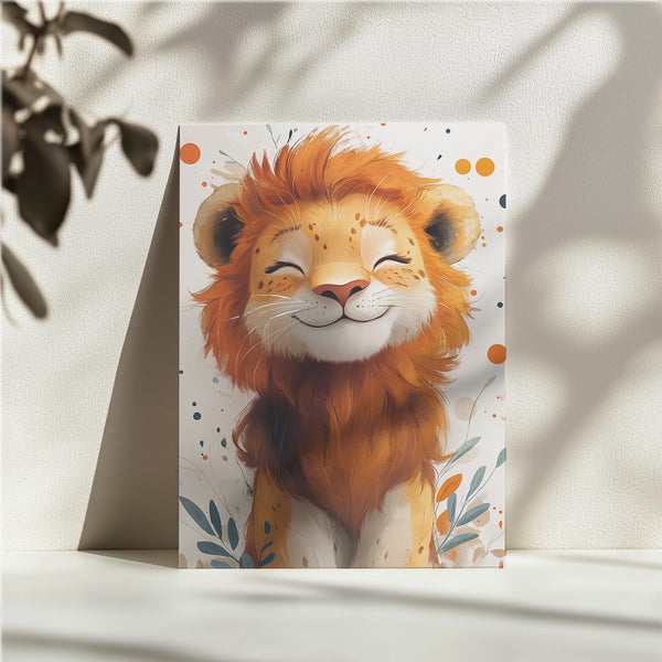 Smiling Lion Portrait