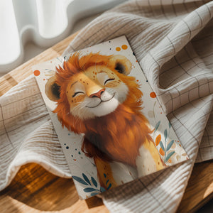 Smiling Lion Portrait