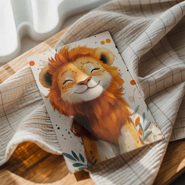 Smiling Lion Portrait