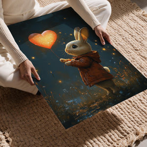 Bunny with Heart Balloon