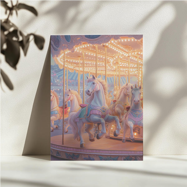 Elegant Carousel Horses