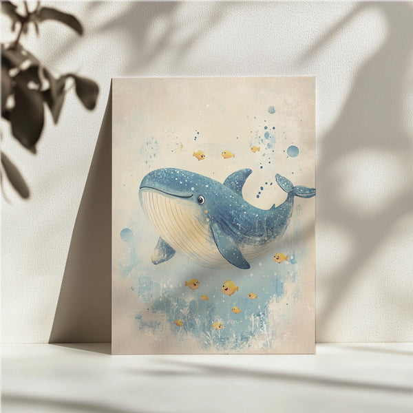 Playful Whale Illustration