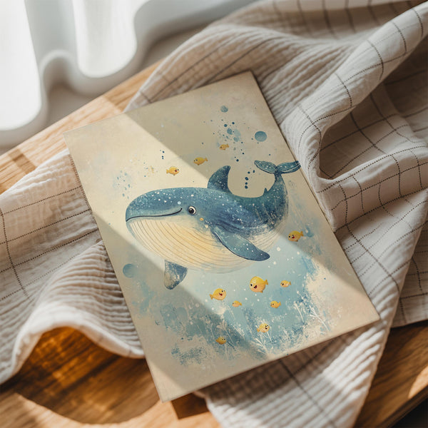 Playful Whale Illustration