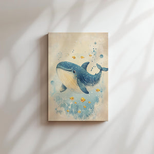 Playful Whale Illustration