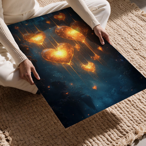 Glowing Heart Cascade