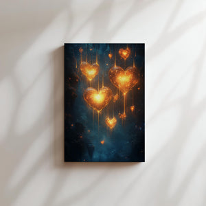 Glowing Heart Cascade