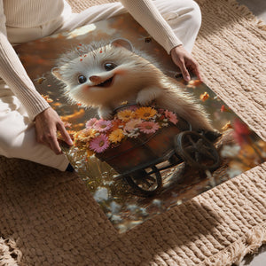 Hedgehog Flower Cart