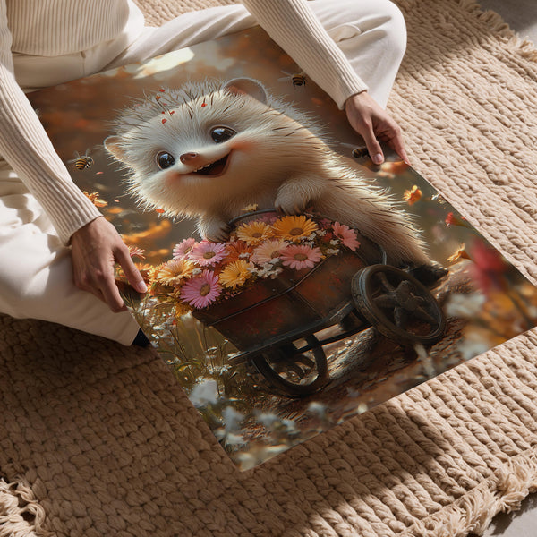 Hedgehog Flower Cart